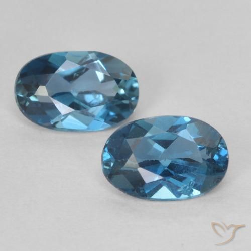1.07 ct London Blue Topaz, 6 x 4 mm Oval Cut From Brazil, Photo A