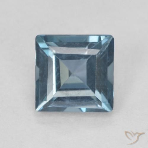 0.76ct Natural London Blue Topaz, Square, VVS-VS