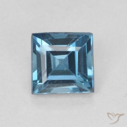 0.62ct Natural London Blue Topaz, Square, VVS-VS