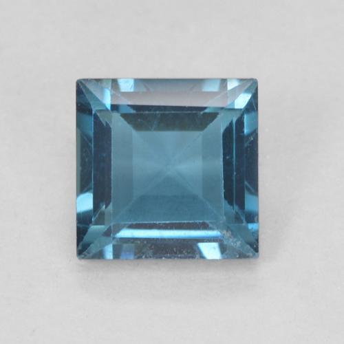 5,1 x 5mm Topazio blu Taglio quadrato dal Brasile, peso di 0,8 ct, pietra preziosa naturale Irradiati in purezza VVS-VS, Topazio 1pz - il colore è Blu London, durezza Mohs di 8 adatto per gioielli da indossare ogni giorno, Pietra portafortuna tradizionale di agosto, Photo A