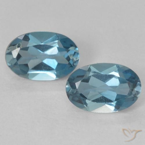 1.17ctw Natural London Blue Topaz, Oval, VVS-VS
