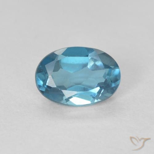 0.65ct Natural London Blue Topaz, Oval, VVS