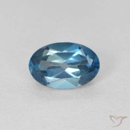 0.62ct Natural London Blue Topaz, Oval, VVS