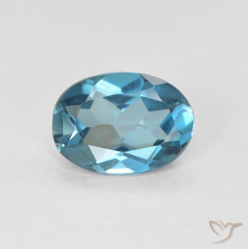 0.80ct Natural London Blue Topaz, Oval, VVS
