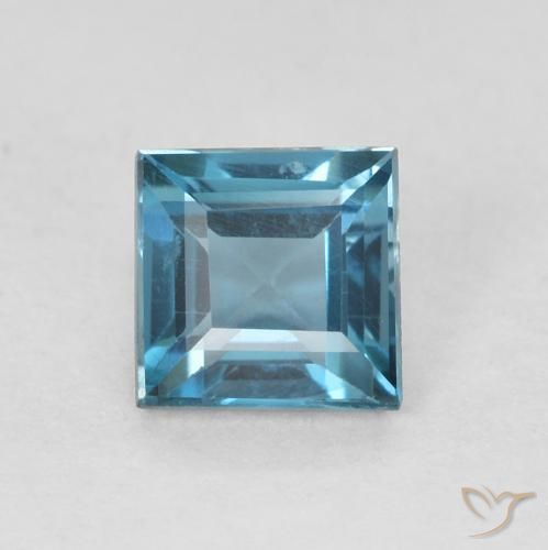 0.61ct Natural London Blue Topaz, Square, VVS