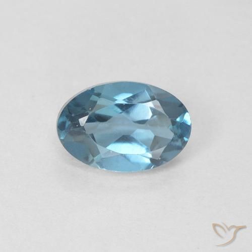 0.61ct Natural London Blue Topaz, Oval, VVS-VS