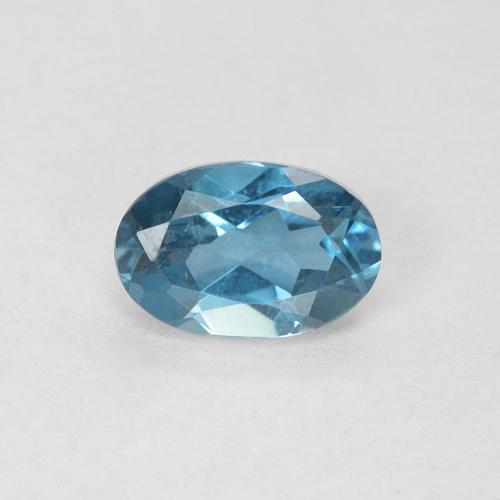 0.62ct Natural London Blue Topaz, Oval, VVS-VS