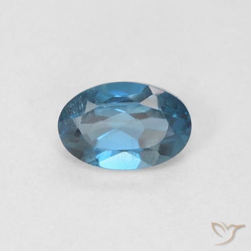0.61ct Natural London Blue Topaz, Oval, VVS-VS