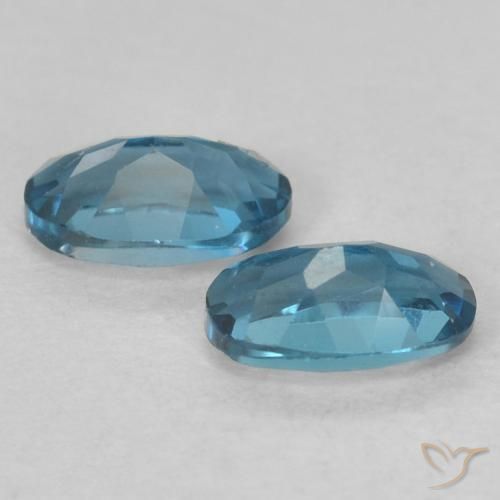 Topaz Gemstones in 5.2 x 3.1 mm Size for Sale, Topaz Stones in London Blue Color