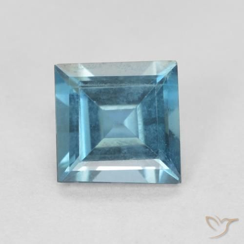 0.57ct Natural London Blue Topaz, Square, VVS