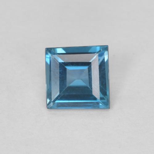 0.63ct Natural London Blue Topaz, Square, VVS-VS