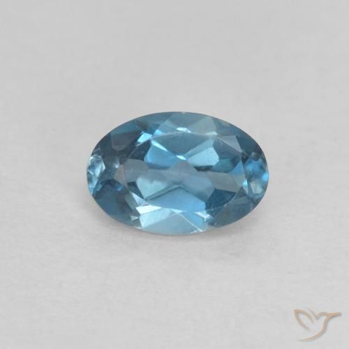 0.64ct Natural London Blue Topaz, Oval, VVS