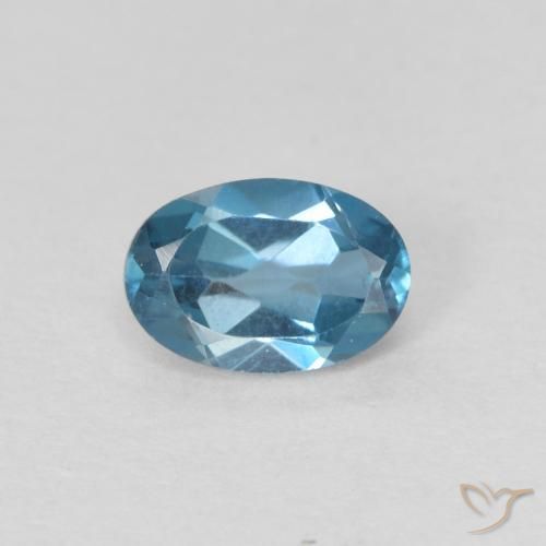 0.64ct Natural London Blue Topaz, Oval, VVS