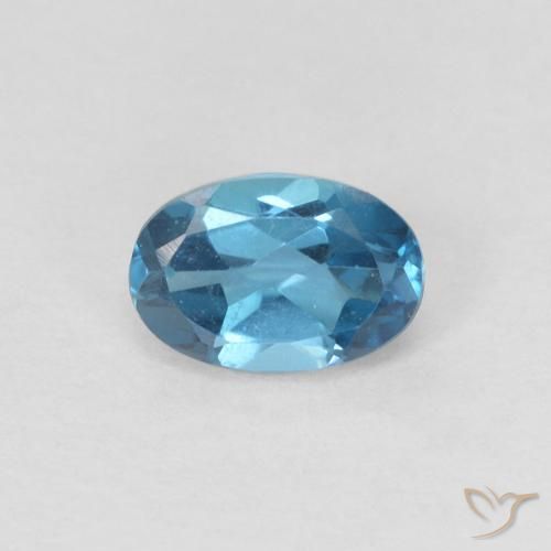 0.72ct Natural London Blue Topaz, Oval, VVS
