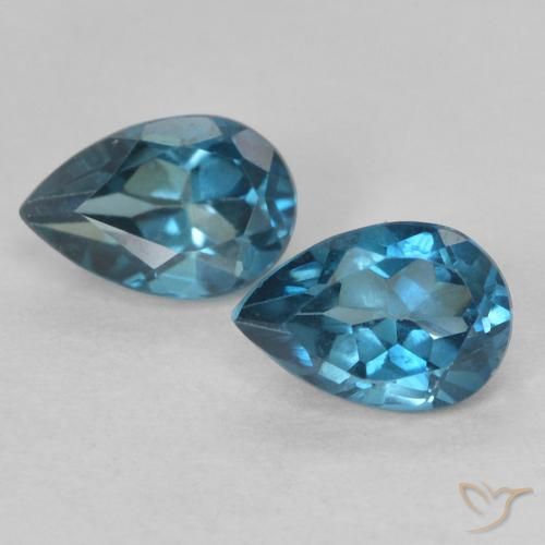 1.18 ct London Blue Topaz, 6.1 x 4.1 mm Pear Cut From Brazil, Photo A