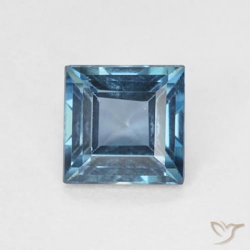 0.75ct Natural London Blue Topaz, Square, VVS-VS
