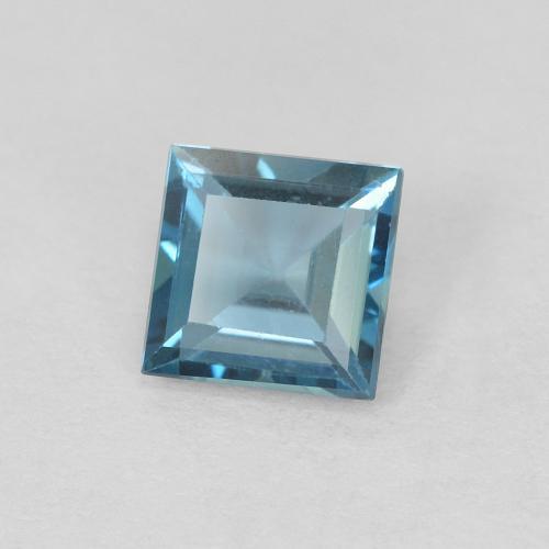 0.76 ct Blue Topaz Stone, Natural Topaz in Square Facet Shape for Sale