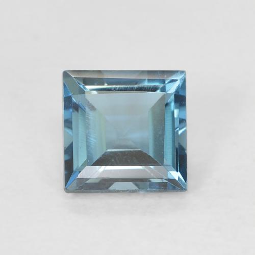 0.76ct Natural London Blue Topaz, Square, VVS-VS
