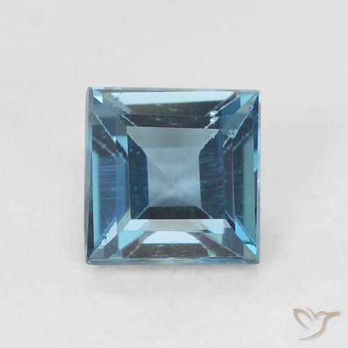0.71ct Natural London Blue Topaz, Square, VVS-VS