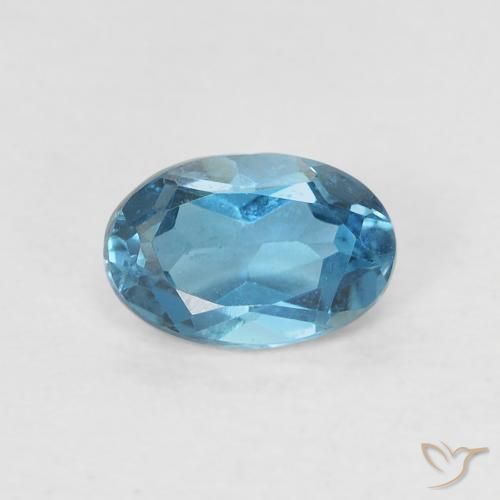 0.62ct Natural London Blue Topaz, Oval, VVS-VS