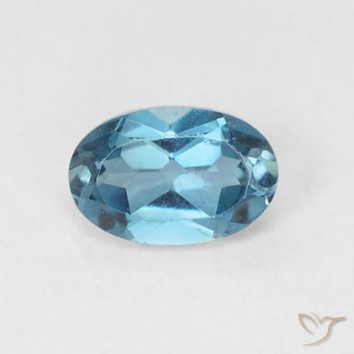 0.58ct Natural London Blue Topaz, Oval, VVS