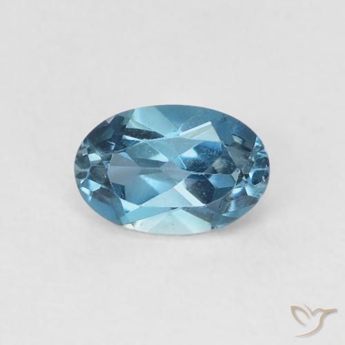 0.66ct Natural London Blue Topaz, Oval, VVS