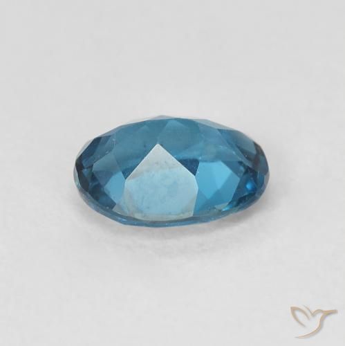 Topaz Gemstone in 6.3 x 4.9 mm Size for Sale, Topaz Stone in London Blue Color