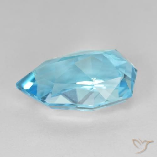 Topaz Gemstone in 17 x 10.7 mm Size for Sale, Topaz Stone in Swiss Blue Color