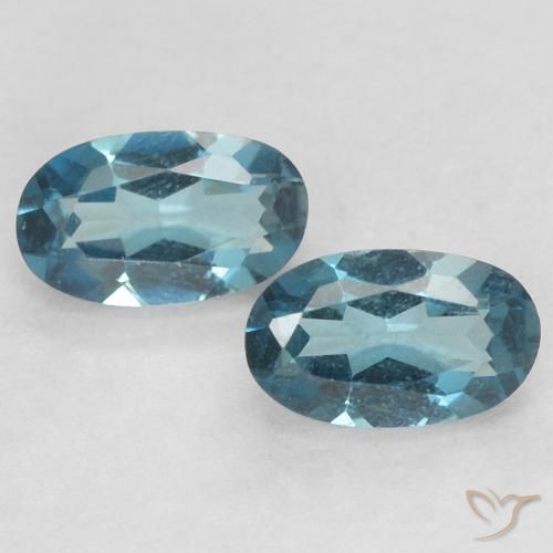 0.60ctw Natural London Blue Topaz, Oval, VVS-VS