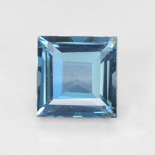0.81ct Natural London Blue Topaz, Square, VVS-VS, Photo A