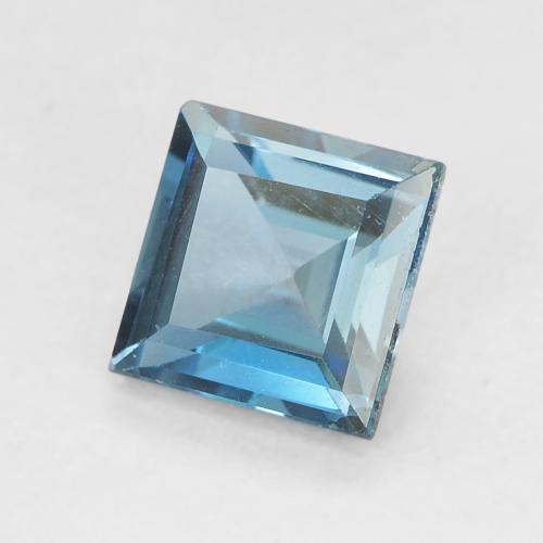 0.81 ct Blue Topaz Stone, Natural Topaz in Square Facet Shape for Sale