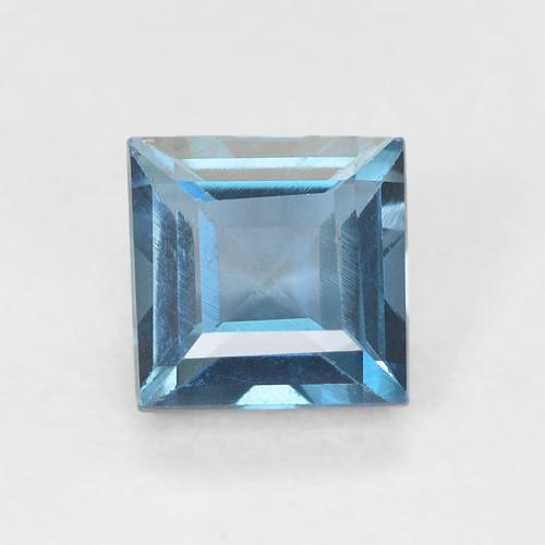 0.82ct Natural London Blue Topaz, Square, VVS-VS