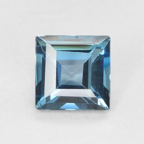 0.77ct Natural London Blue Topaz, Square, VVS-VS
