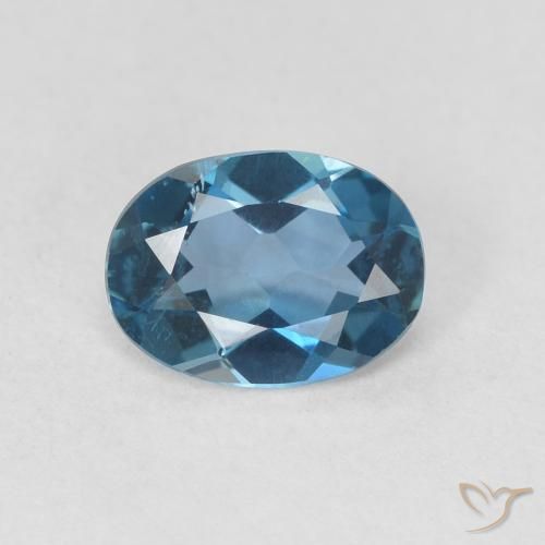 0.74ct Natural London Blue Topaz, Oval, VVS-VS