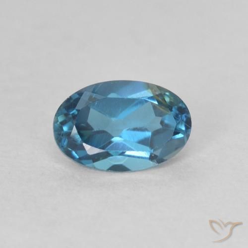0.61ct Natural London Blue Topaz, Oval, VVS-VS