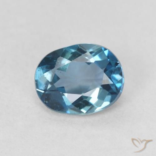 0.81ct Natural London Blue Topaz, Oval, VS