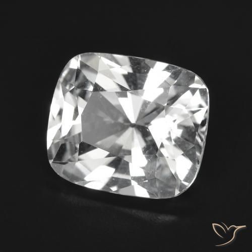 3.81 ct White Topaz Stone, Natural Topaz in Cushion-Cut Shape for Sale