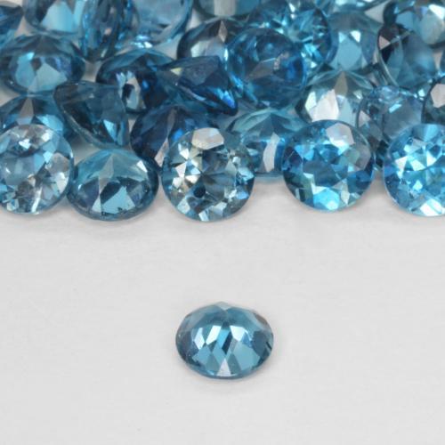 Topaz Gemstone in 5 mm (calibrated) Size for Sale, Topaz Stone in London Blue Color