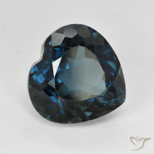 7.59 ct Blue Topaz Stone, Natural Topaz in Heart Facet Shape for Sale