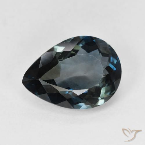 4.54ct Natural Midnight Blue Topaz, Pear Shape, VVS