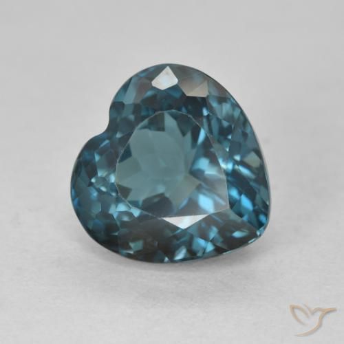5.53ct Natural London Blue Topaz, Heart, VVS