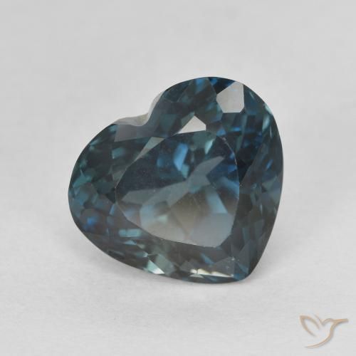 4.36 ct Blue Topaz Stone, Natural Topaz in Heart Facet Shape for Sale