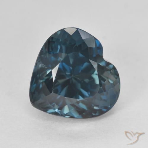 5.97 ct Loose London Blue Topaz, 10.4 x 10 mm Heart Cut From Brazil, Photo A