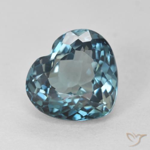 4.70 ct Blue Topaz Stone, Natural Topaz in Heart Facet Shape for Sale