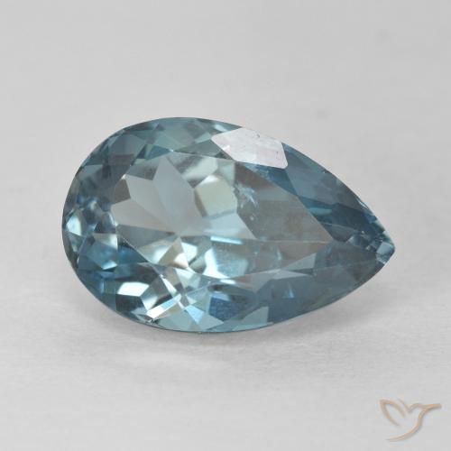 4.59 ct Blue Topaz Stone, Natural Topaz in Pear Facet Shape for Sale