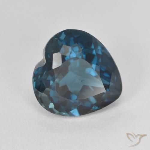 4.55 ct Blue Topaz Stone, Natural Topaz in Heart Facet Shape for Sale