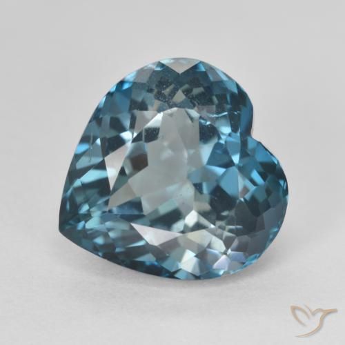 5.87ct Natural London Blue Topaz, Heart, VS
