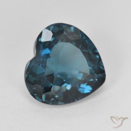 4.69 ct Blue Topaz Stone, Natural Topaz in Heart Facet Shape for Sale