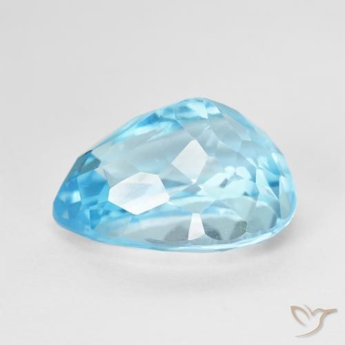 Topaz Gemstone in 14.1 x 10.8 mm Size for Sale, Topaz Stone in Sky Blue Color