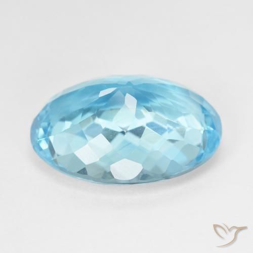 Topaz Gemstone in 18.7 x 13.8 mm Size for Sale, Topaz Stone in Swiss Blue Color